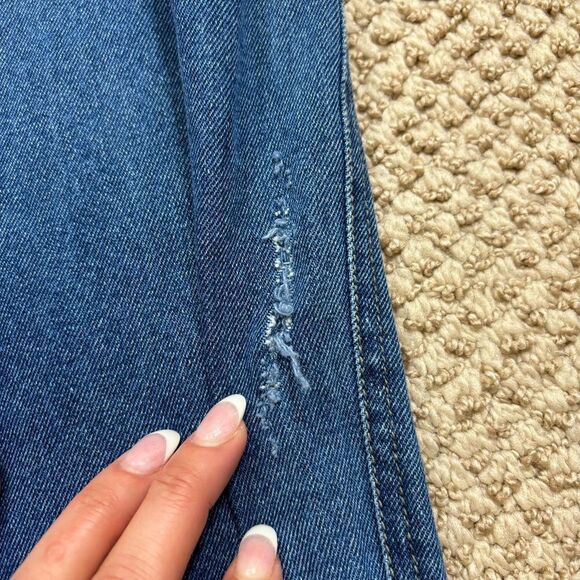 Ladies Vintage Haiks Brand Denim Bib Overalls with American Flag‎ Detail Large - Picture 12 of 15